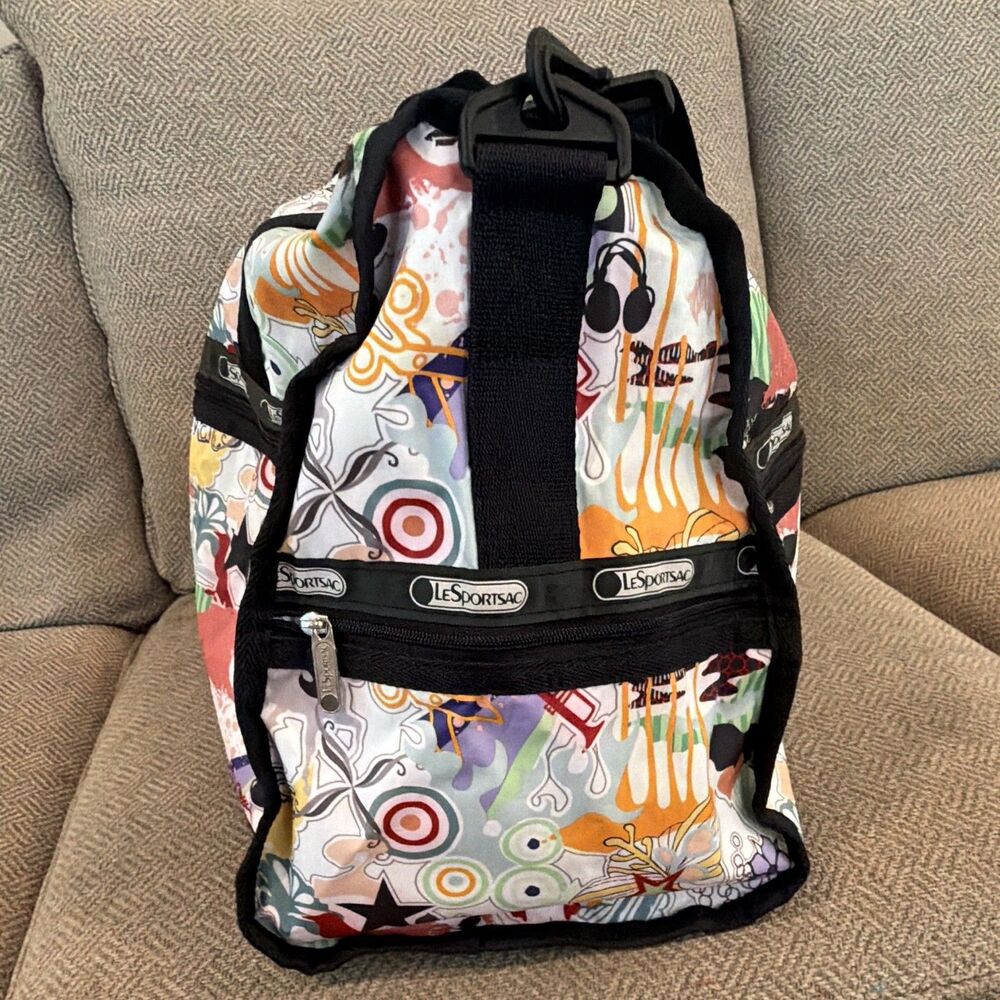 LeSportsac Women’s Large Retired Art School Print Travel Weekender Duffle Zip - Picture 2 of 15